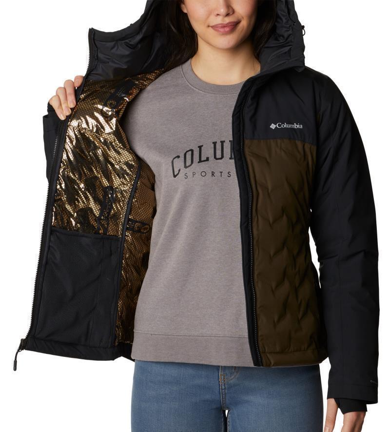 Grand Trek II Down Jacket - Womens - Olive Green / Black 3