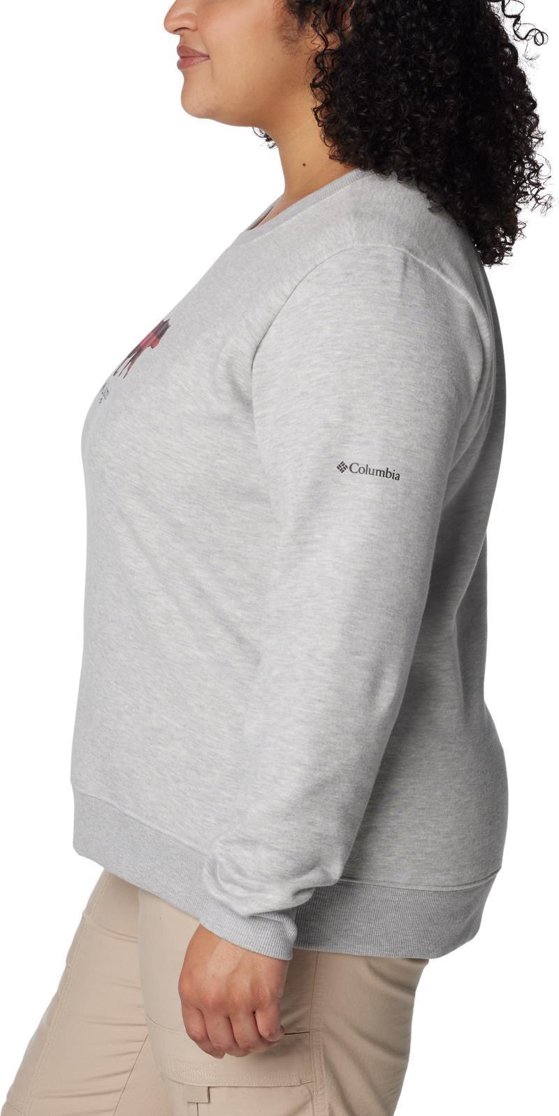 Hart Mountain II Graphic Crew - Plus - Womens - Light Grey Heather / Bearly Plaid 4