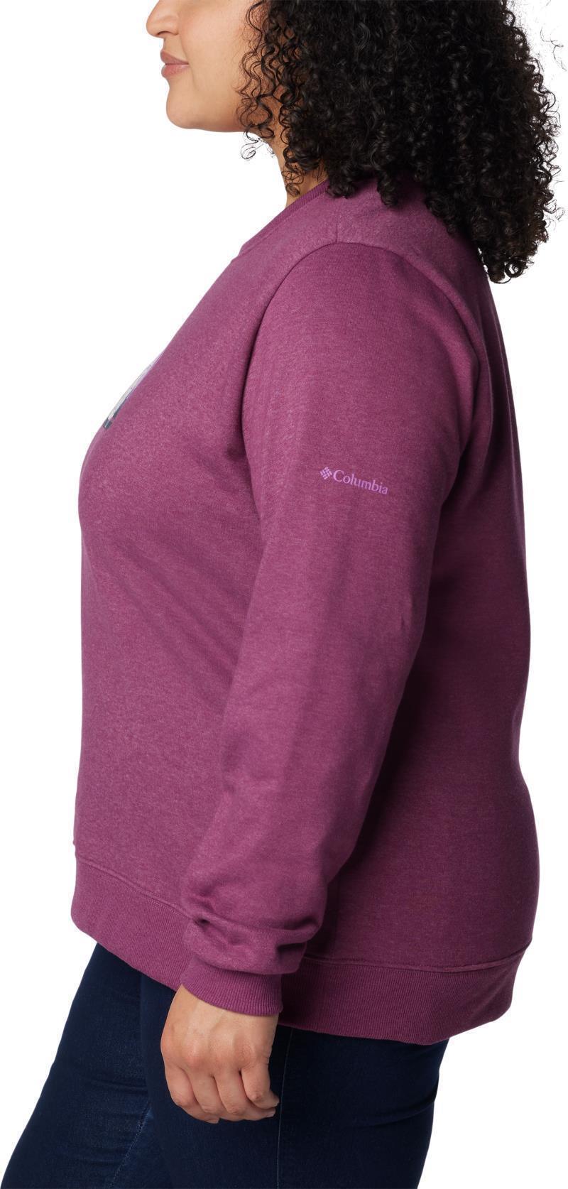 Hart Mountain II Graphic Crew - Plus - Womens - Marionberry Heather / Peekabear Logo 4