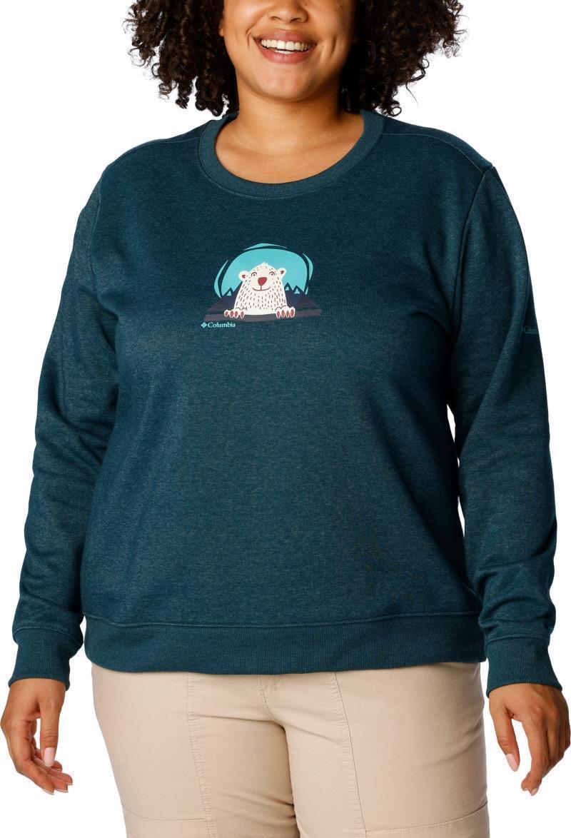 Hart Mountain II Graphic Crew - Plus - Womens - Night Wave Heather / Peekabear 1
