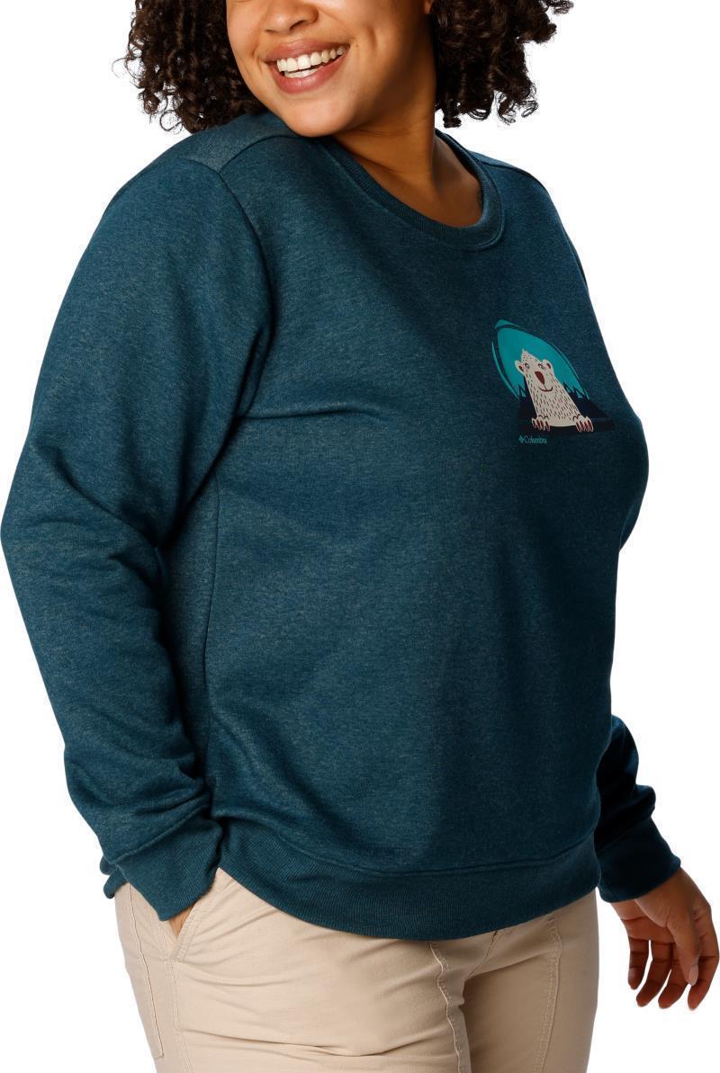 Hart Mountain II Graphic Crew - Plus - Womens - Night Wave Heather / Peekabear 2