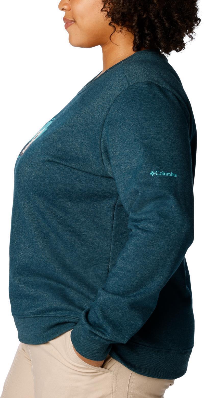 Hart Mountain II Graphic Crew - Plus - Womens - Night Wave Heather / Peekabear 4