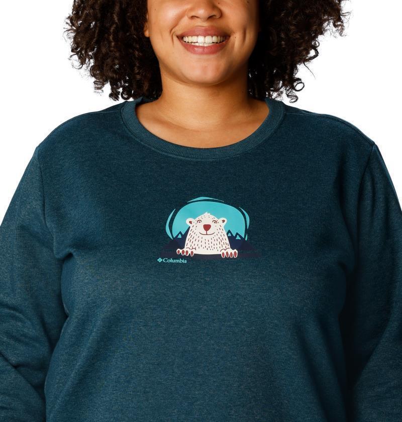 Hart Mountain II Graphic Crew - Plus - Womens - Night Wave Heather / Peekabear 5