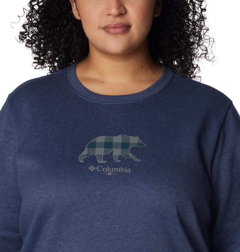 Hart Mountain II Graphic Crew - Plus - Womens - Nocturnal Heather / Bearly Plaid 5