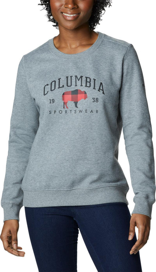 Hart Mountain II Graphic Crew - Womens - Columbia Grey Heather / CSC Arch Range 1