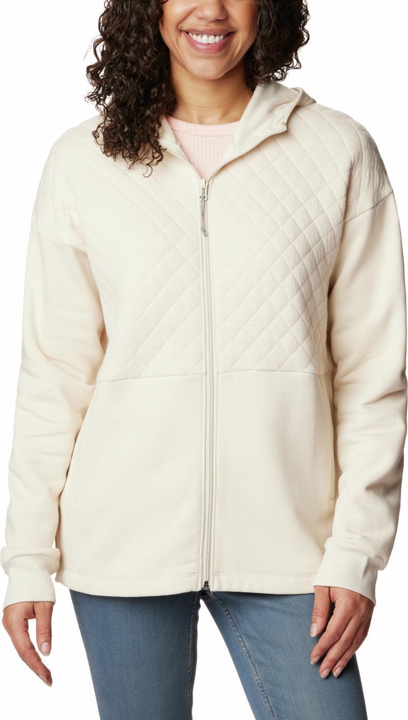 Hart Mountain Quilted Hooded Full Zip - Womens - Chalk 1
