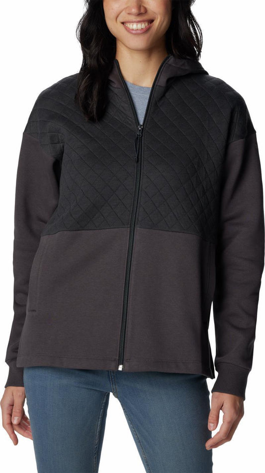 Hart Mountain Quilted Hooded Full Zip - Womens - Shark 1