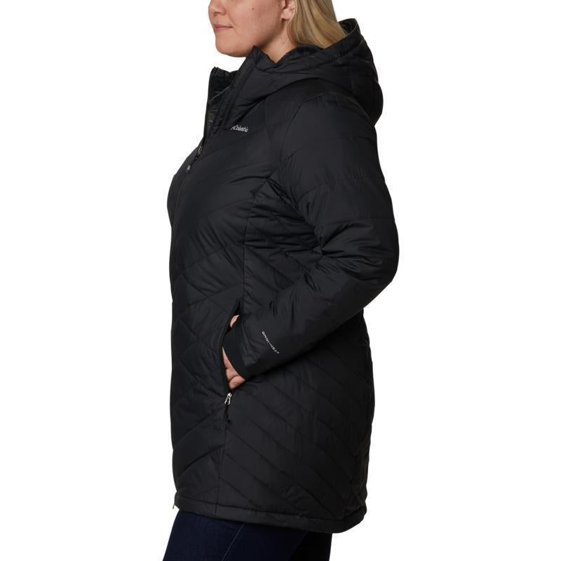 Heavenly Long Hooded Jacket - Plus - Womens - Black 3