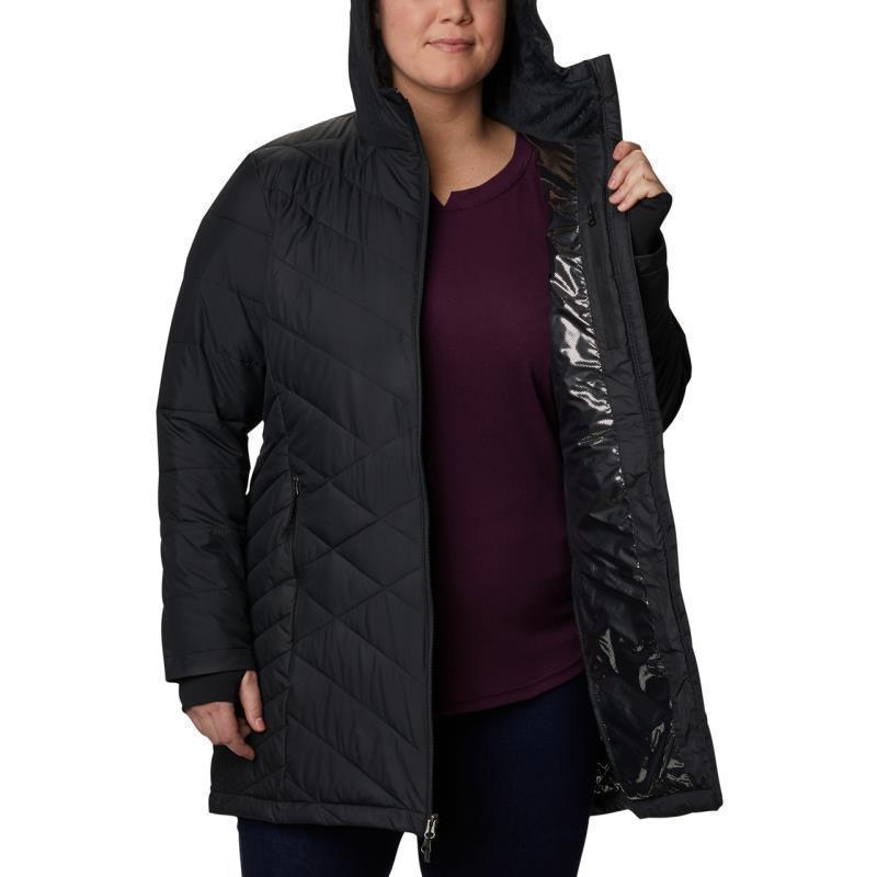 Heavenly Long Hooded Jacket - Plus - Womens - Black 4
