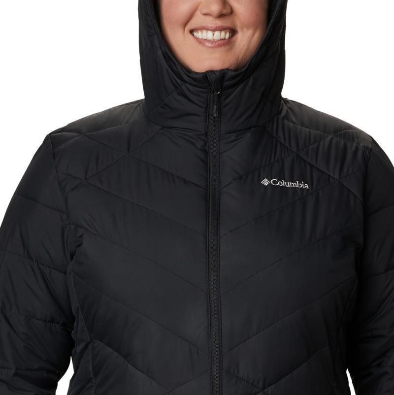 Heavenly Long Hooded Jacket - Plus - Womens - Black 5