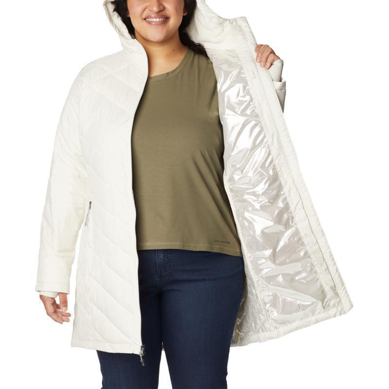 Heavenly Long Hooded Jacket - Plus - Womens - Chalk 5