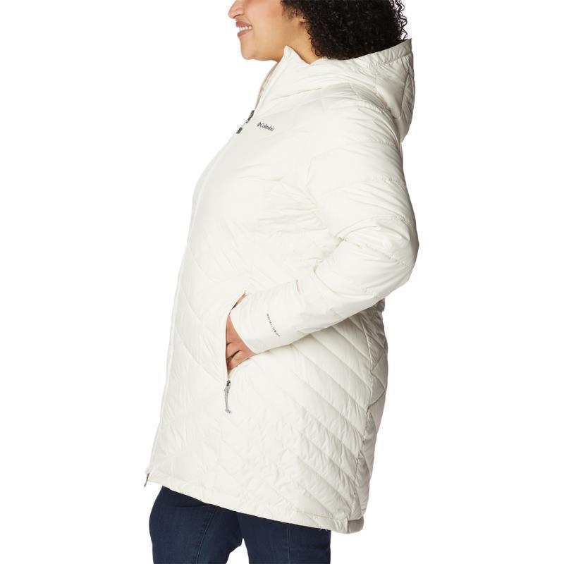 Heavenly Long Hooded Jacket - Plus - Womens - Chalk 3