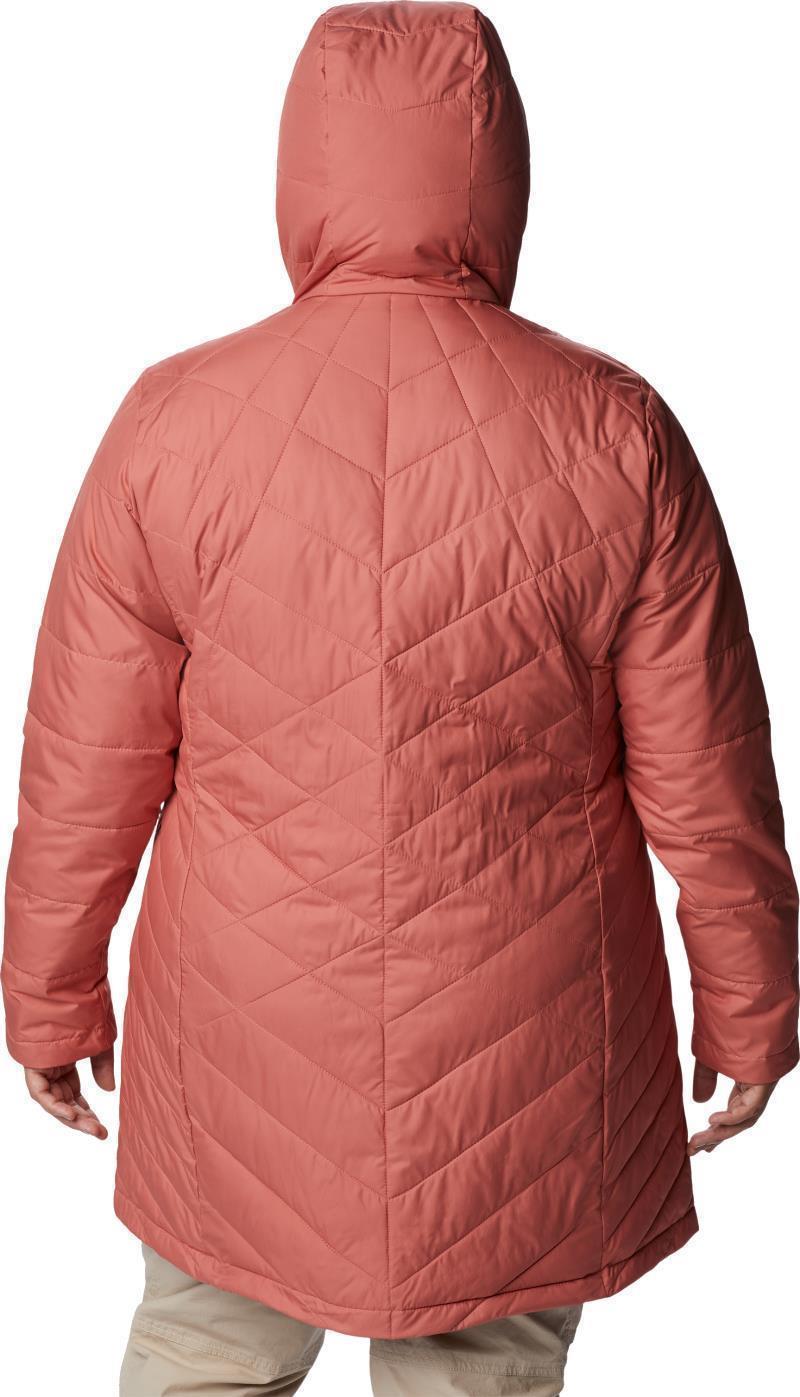 Heavenly Long Hooded Jacket - Plus - Womens - Dark Coral 4