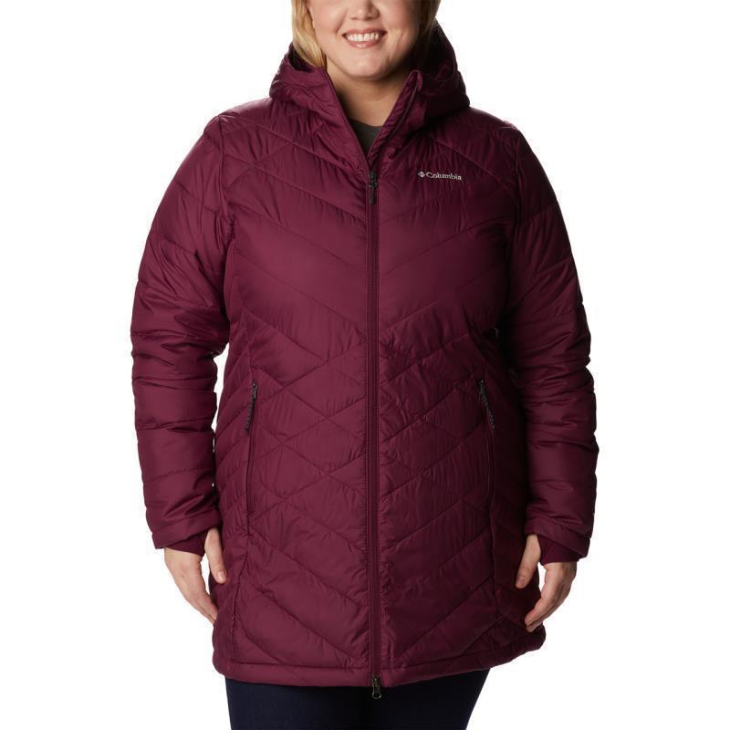 Heavenly Long Hooded Jacket - Plus - Womens - Marionberry 1