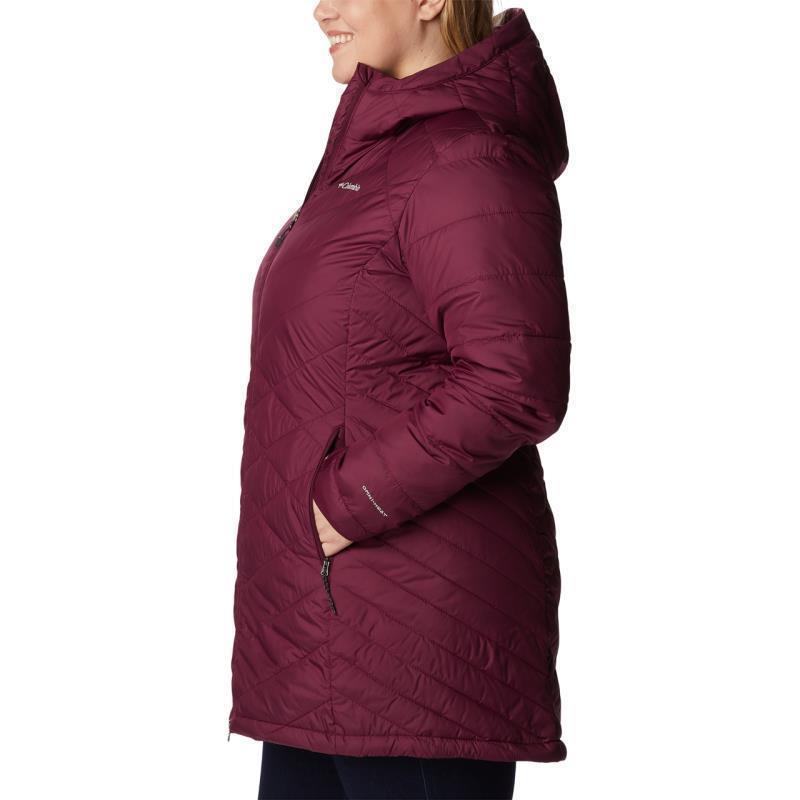 Heavenly Long Hooded Jacket - Plus - Womens - Marionberry 3