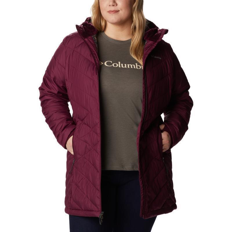 Heavenly Long Hooded Jacket - Plus - Womens - Marionberry 4
