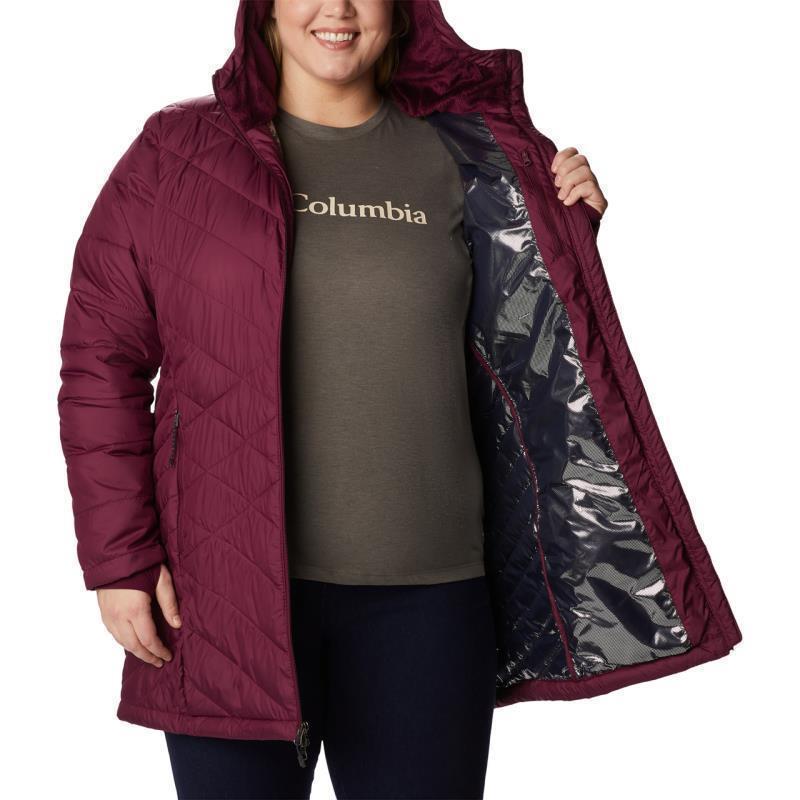 Heavenly Long Hooded Jacket - Plus - Womens - Marionberry 5