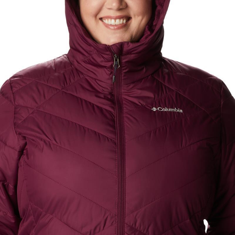 Heavenly Long Hooded Jacket - Plus - Womens - Marionberry 6