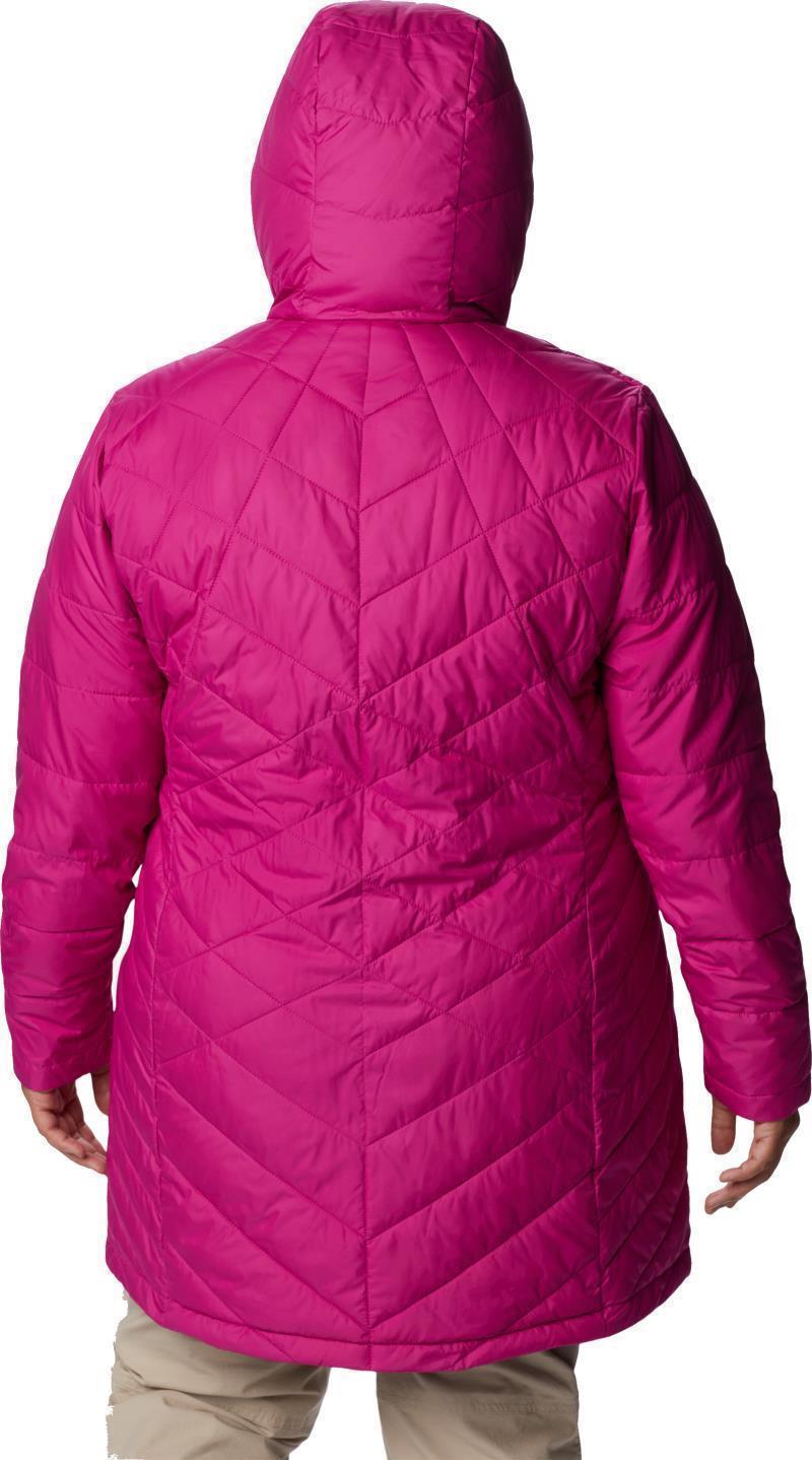 Heavenly Long Hooded Jacket - Plus - Womens - Wild Fuchsia 2