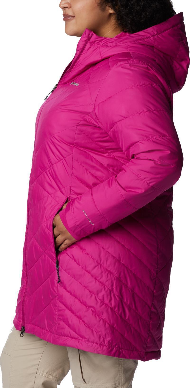 Heavenly Long Hooded Jacket - Plus - Womens - Wild Fuchsia 5