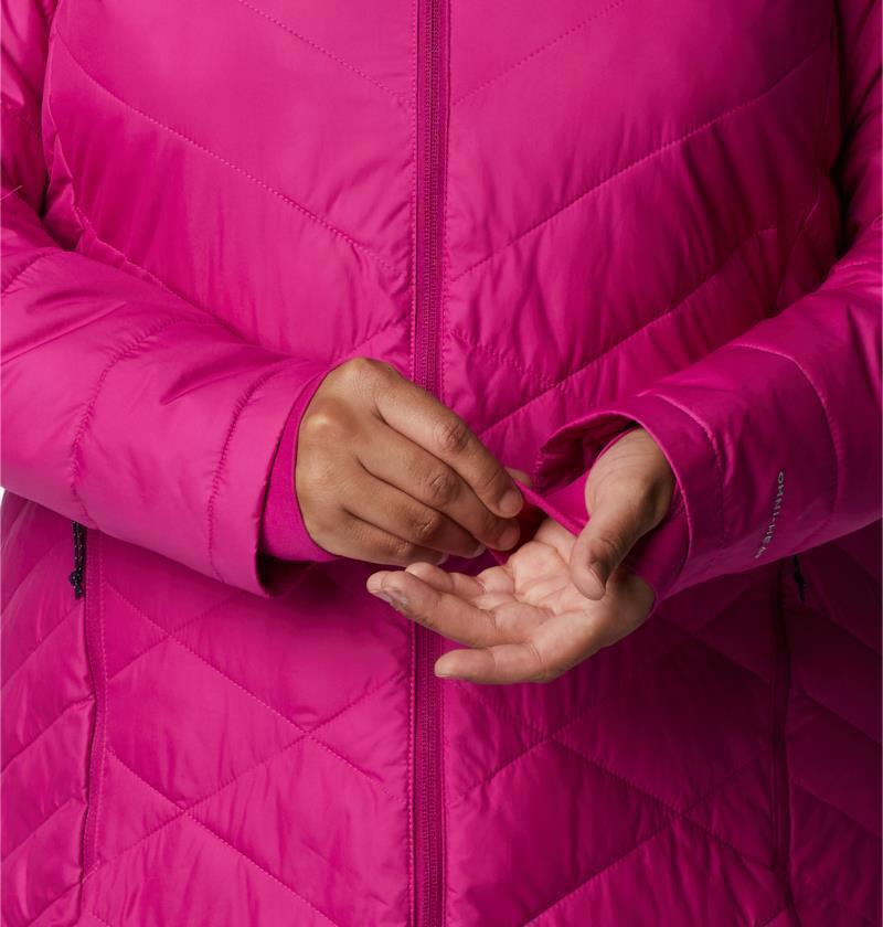 Heavenly Long Hooded Jacket - Plus - Womens - Wild Fuchsia 7