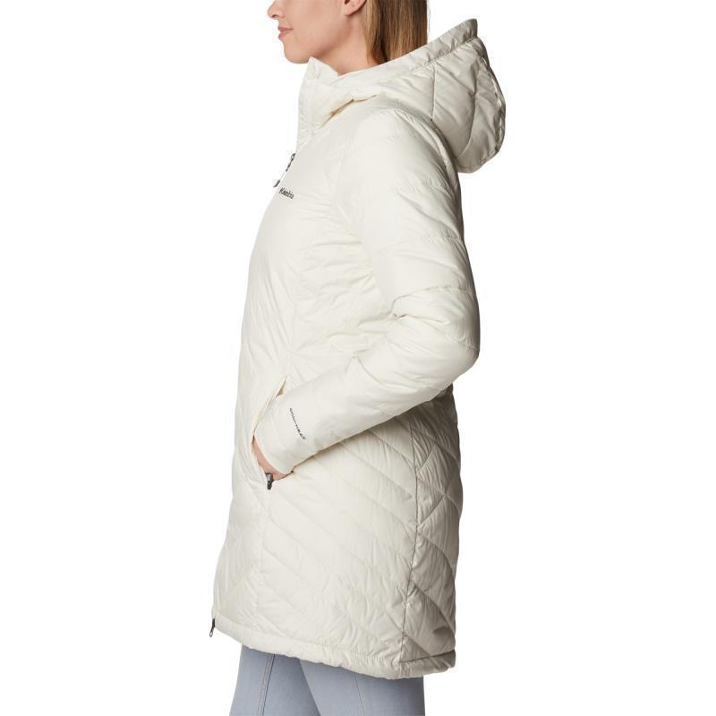 Heavenly Long Hooded Jacket - Womens - Chalk 3