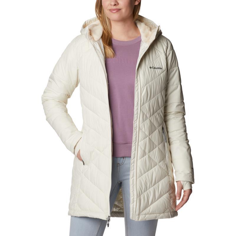 Heavenly Long Hooded Jacket - Womens - Chalk 4