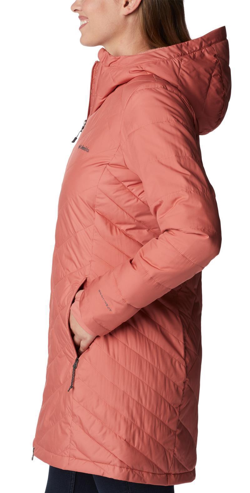 Heavenly Long Hooded Jacket - Womens - Dark Coral 2