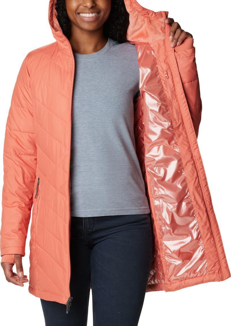 Heavenly Long Hooded Jacket - Womens - Faded Peach 5