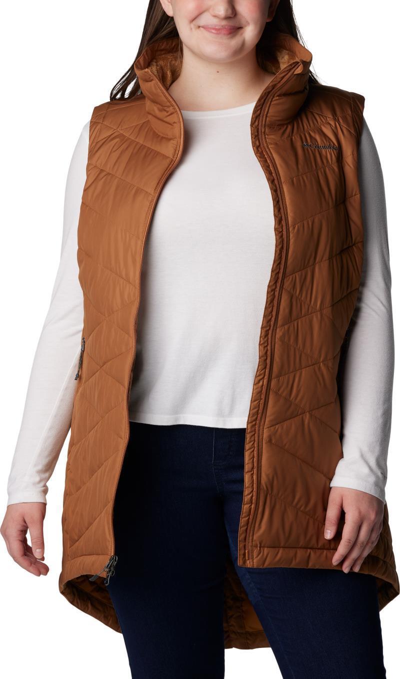 Heavenly Long Vest - Plus - Womens - Camel Brown 4