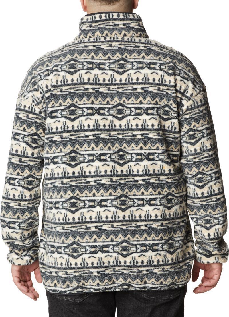 Helvetia Half Snap Fleece - Big - Mens - ancient fossil 80s stripe print 1