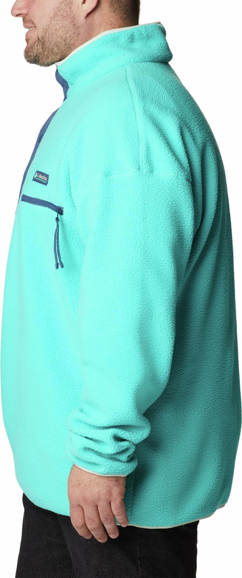 Helvetia Half Snap Fleece - Big - Mens - bright aqua 1
