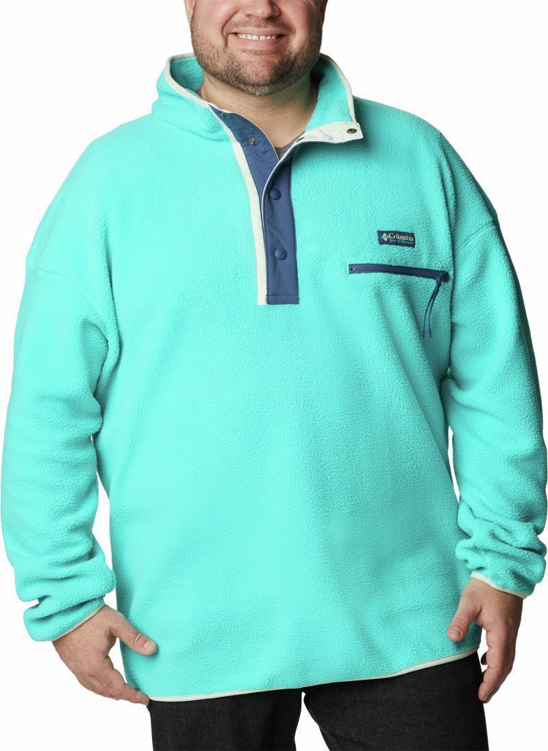 Helvetia Half Snap Fleece - Big - Mens - bright aqua 1