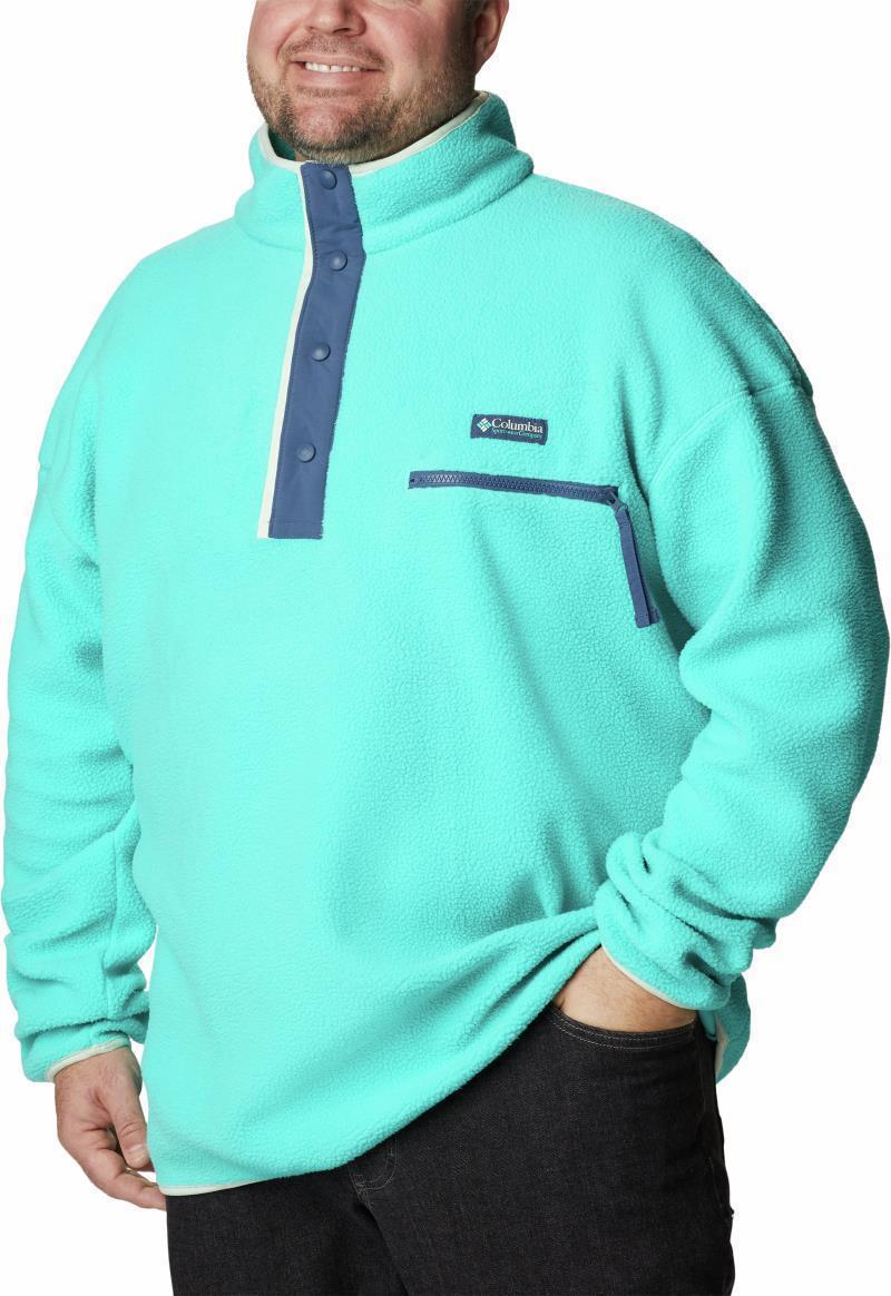 Helvetia Half Snap Fleece - Big - Mens - bright aqua 1