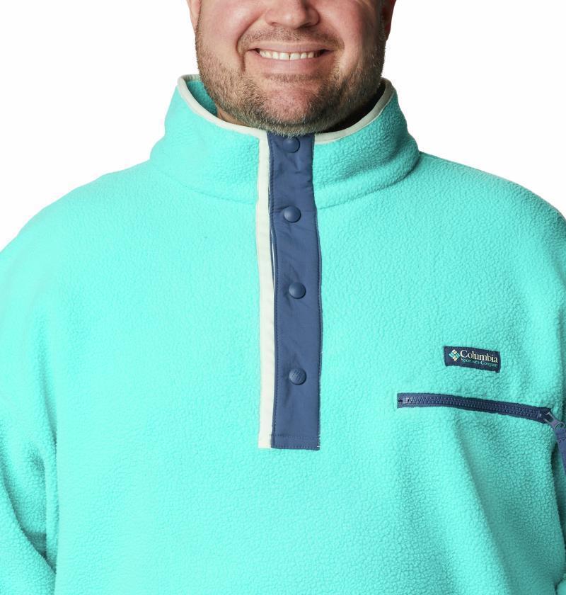 Helvetia Half Snap Fleece - Big - Mens - bright aqua 1