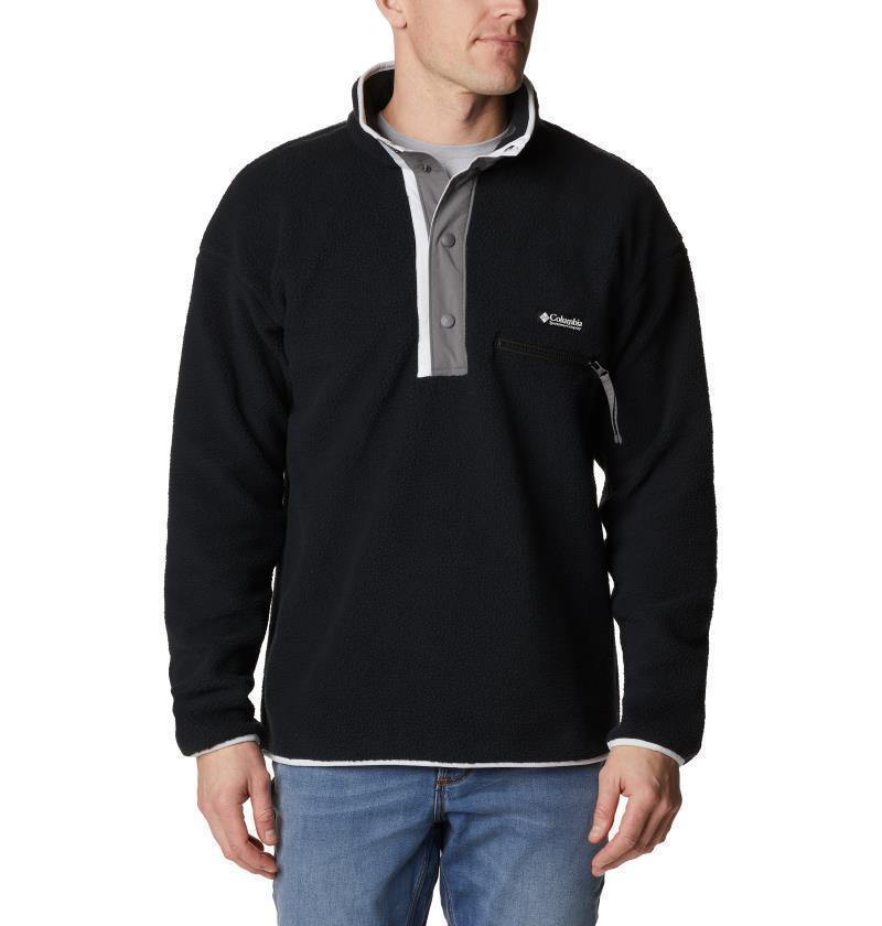 Helvetia Half Snap Fleece - Mens - Black 1
