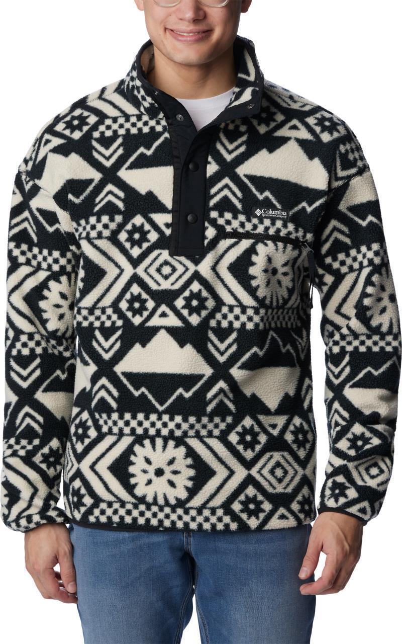 Helvetia Half Snap Fleece - Mens - Black Checkered Peaks Tonal 1
