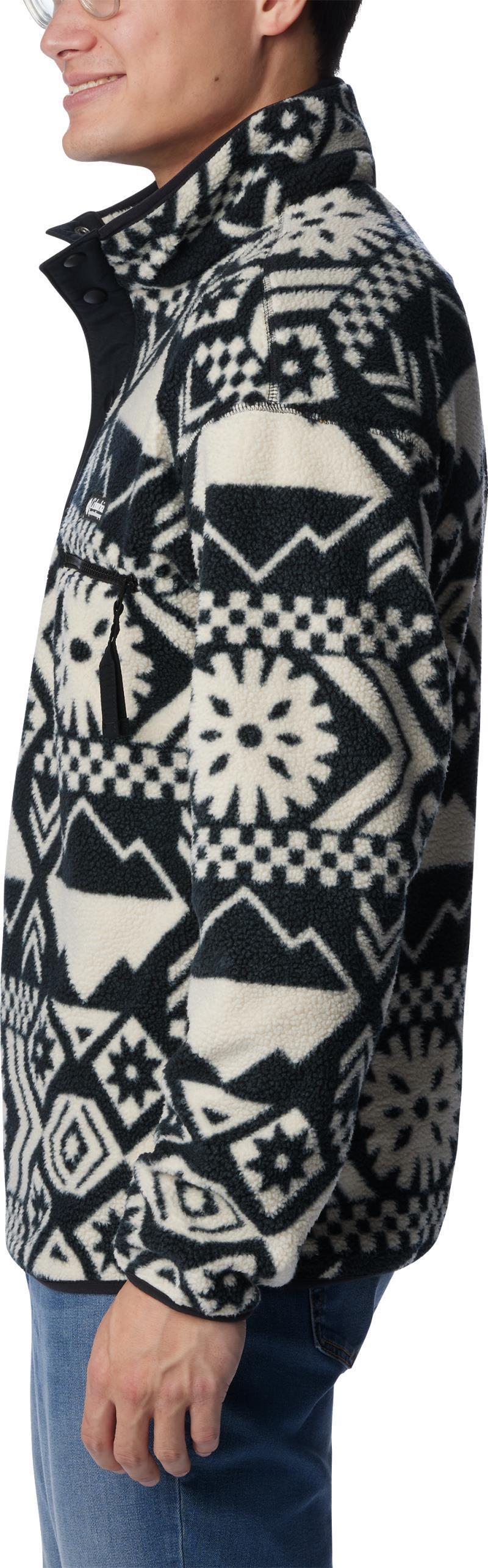 Helvetia Half Snap Fleece - Mens - Black Checkered Peaks Tonal 3