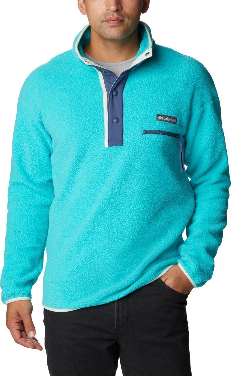 Helvetia Half Snap Fleece - Mens - Bright Aqua 1