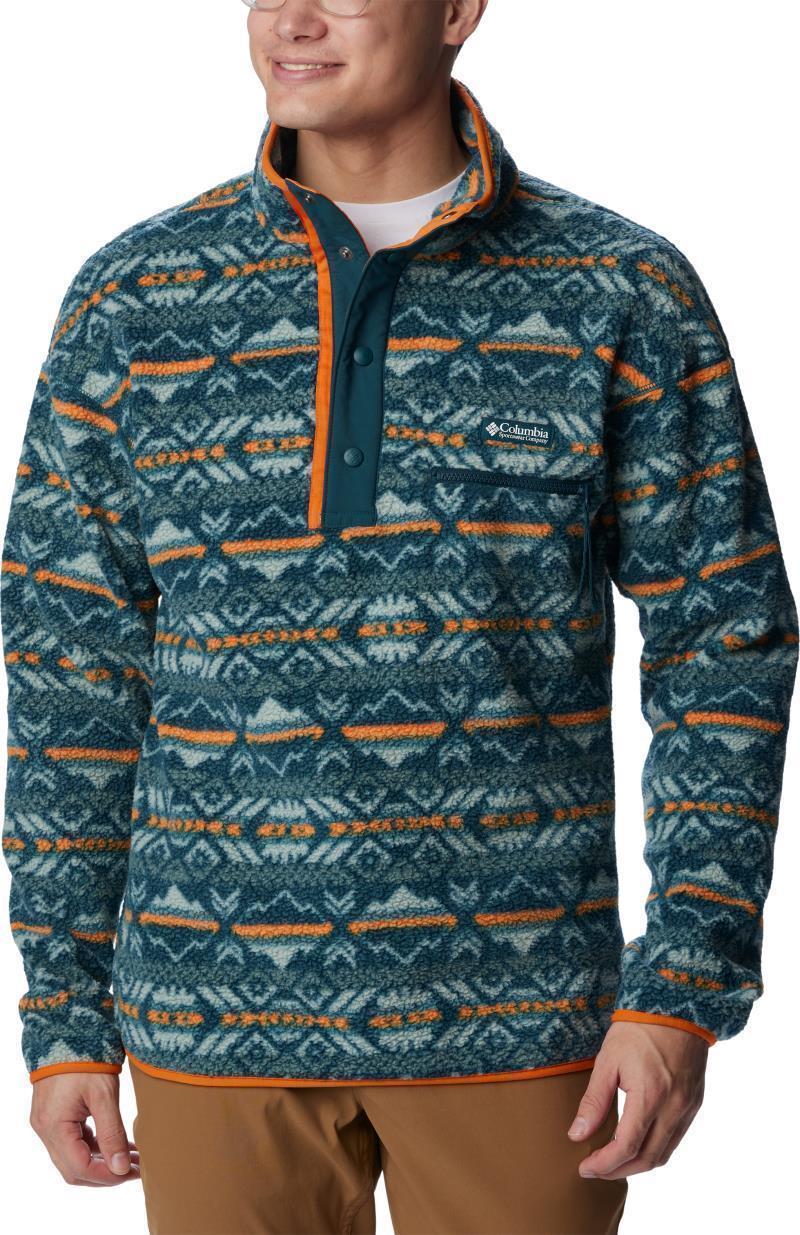 Helvetia Half Snap Fleece - Mens - Night Wave Checkered Peaks Multi 1