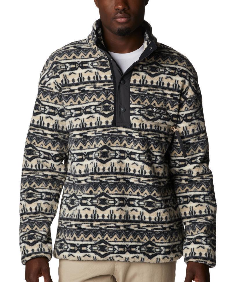 Helvetia Half Snap Fleece - Tall - Mens - Ancient Fossil 80s Stripe Print 1