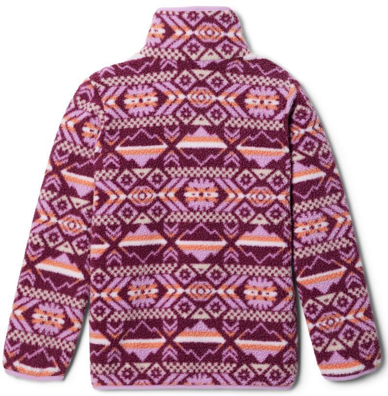 Helvetia Half Snap Fleece - Youth - Marionberry Checkered Peaks / Gumdrop 2