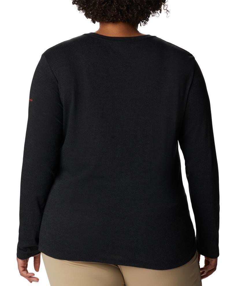 Hidden Haven LS Tee, Extended - Womens - black heather / range roam print 1