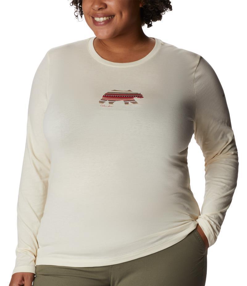 Hidden Haven LS Tee, Extended - Womens - chalk / bearly print 1