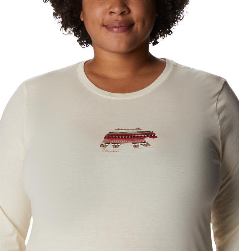 Hidden Haven LS Tee, Extended - Womens - chalk / bearly print 1
