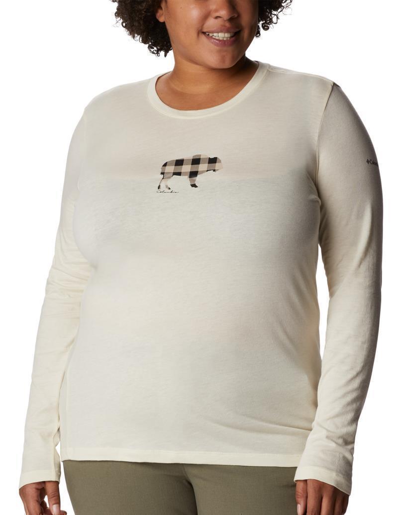 Hidden Haven LS Tee, Extended - Womens - chalk / range roam print 1