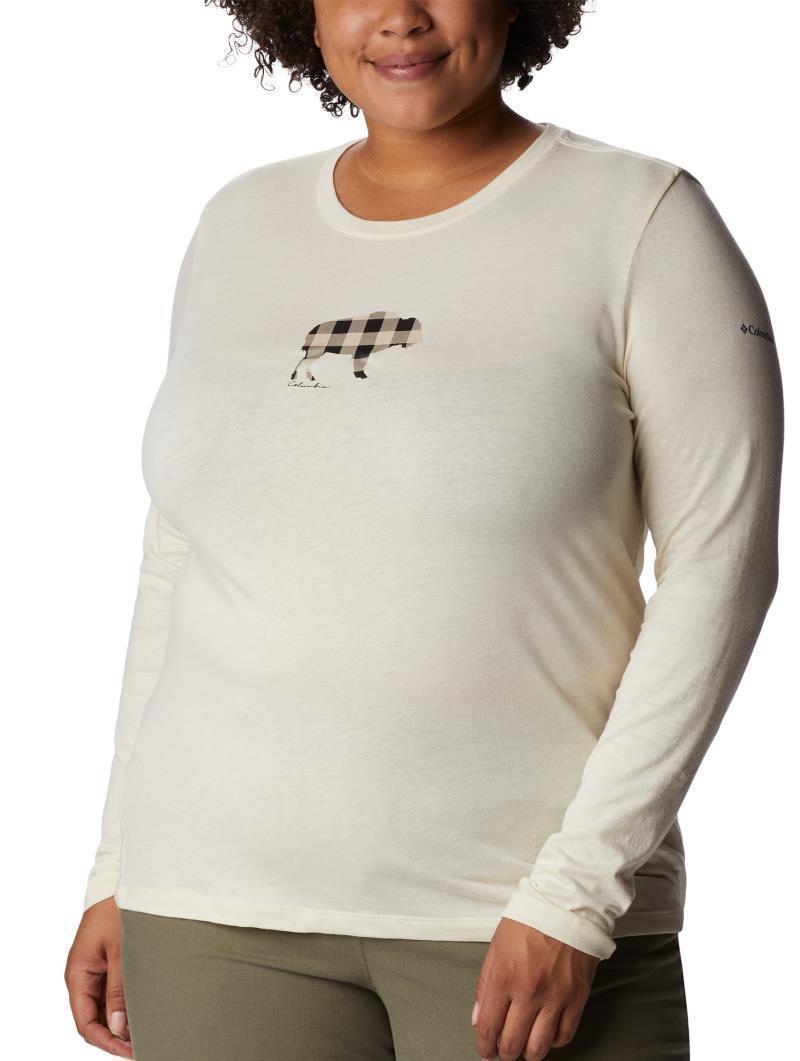 Hidden Haven LS Tee, Extended - Womens - chalk / range roam print 1