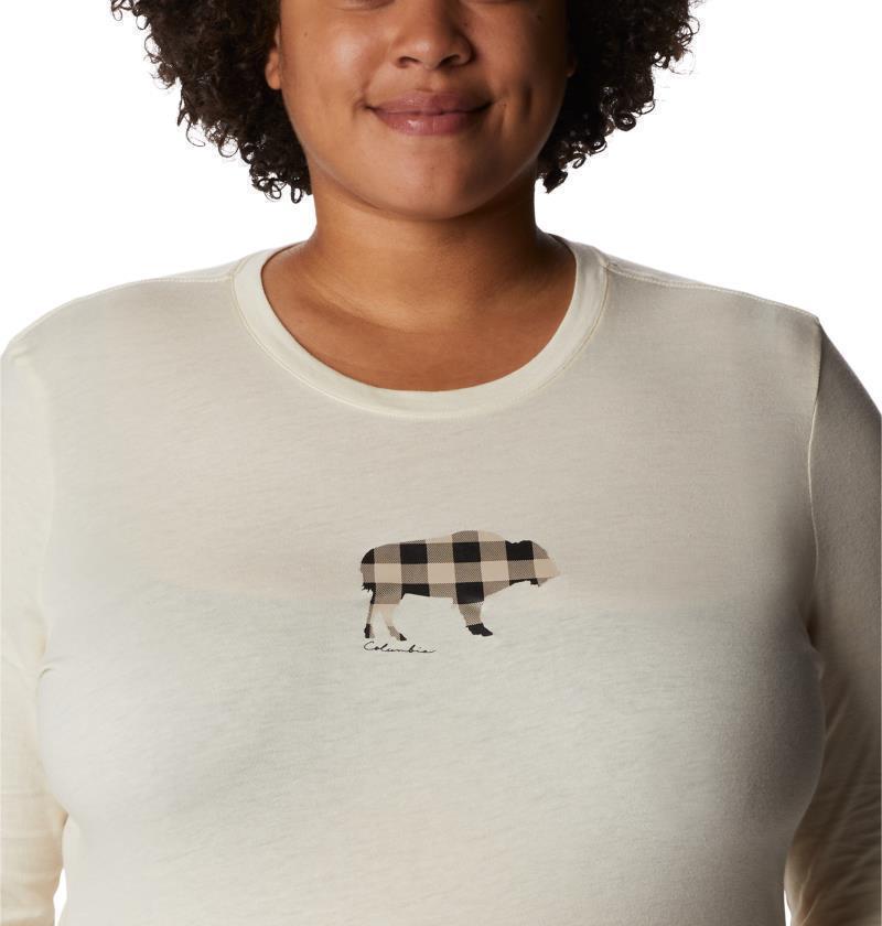 Hidden Haven LS Tee, Extended - Womens - chalk / range roam print 1