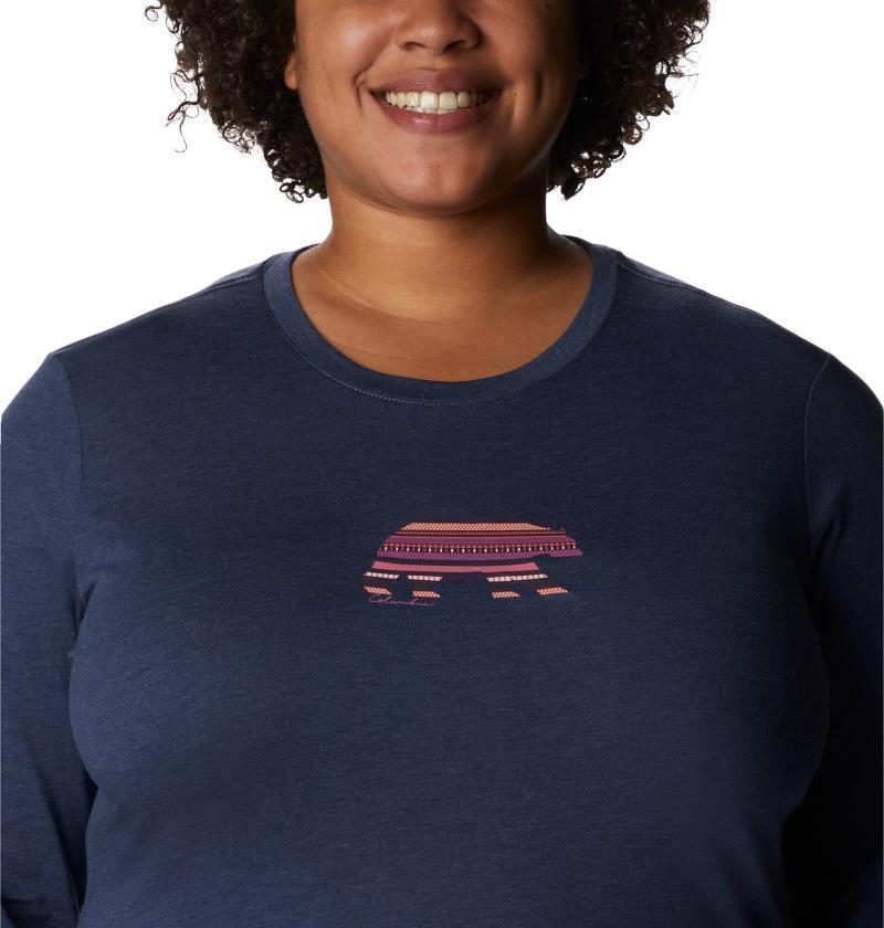 Hidden Haven LS Tee, Extended - Womens - nocturnal heather / bearly print 1