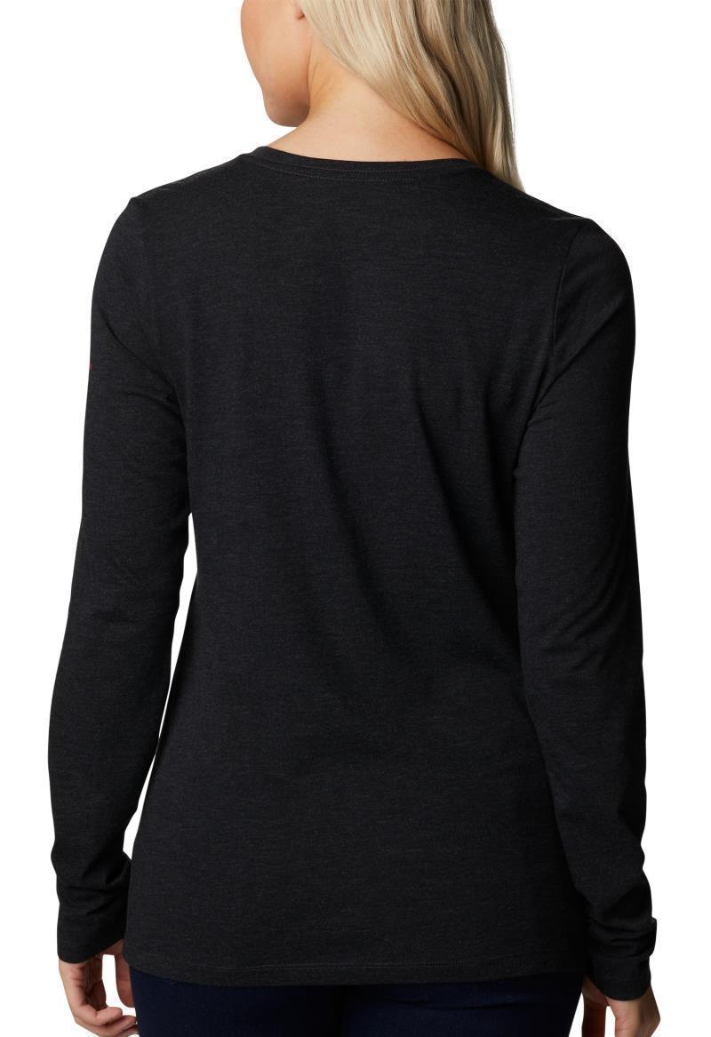 Hidden Haven LS Tee - Womens - Black Heather / Range Roam Print 4